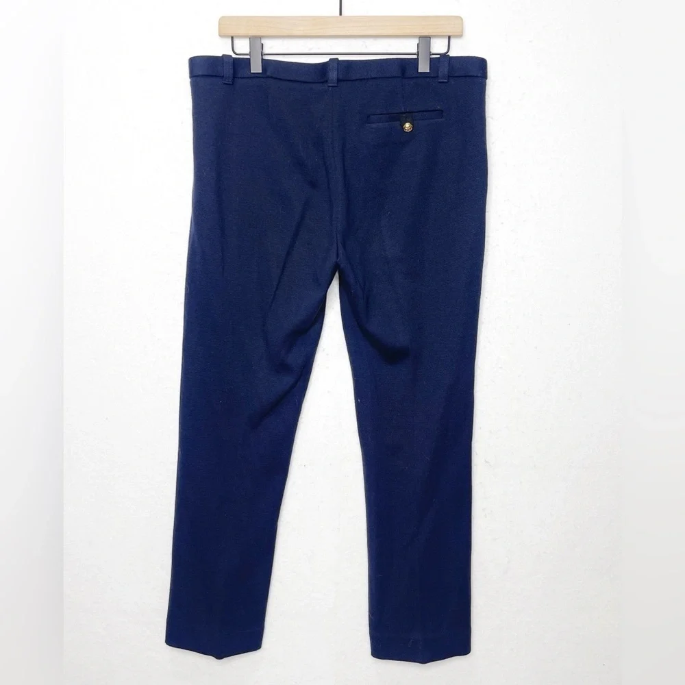 Tory Burch Wool Knit Pants Navy Blue Size 10